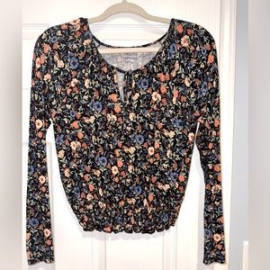 american eagle floral blouse